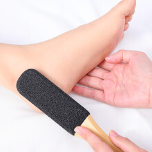3 Pack Foot Callus Remover with Pumice Stone, Wooden Handle Scrubber, Wet Dry Pedicure File