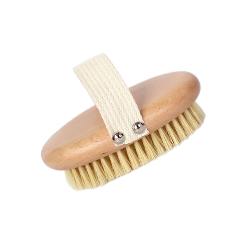 Natural Boar Bristle Body Brush for Dry Brushing, Deep Exfoliation and Relaxing Massage in Shower