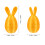 Golden Plastic Easter Eggs Rabbit Ear Theme for Hunt and Gifts 2