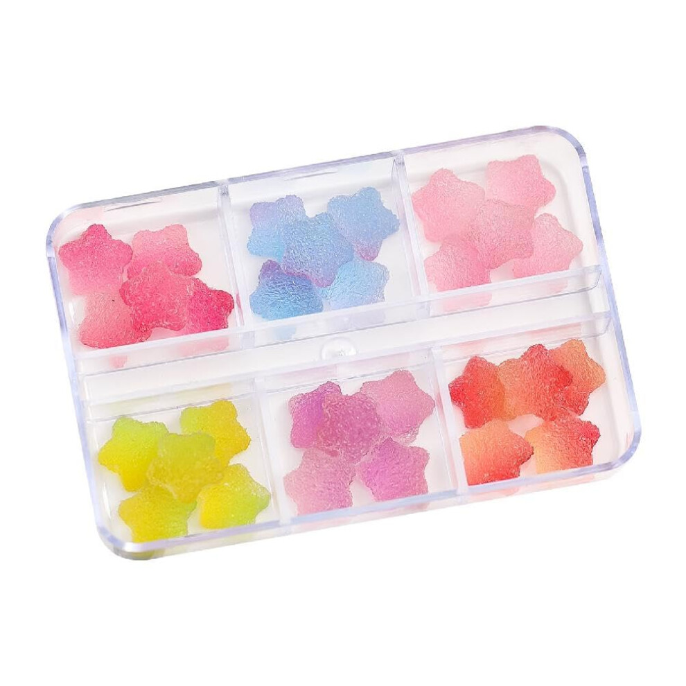 Nail Rhinestones 3D Flower Flat Back Resin Gems for Acrylic Nails DIY Nail Art Decorations