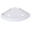 (White, 1) Bathroom Triangular Storage Shelf With Hooks Corner Organiser Shelves 1