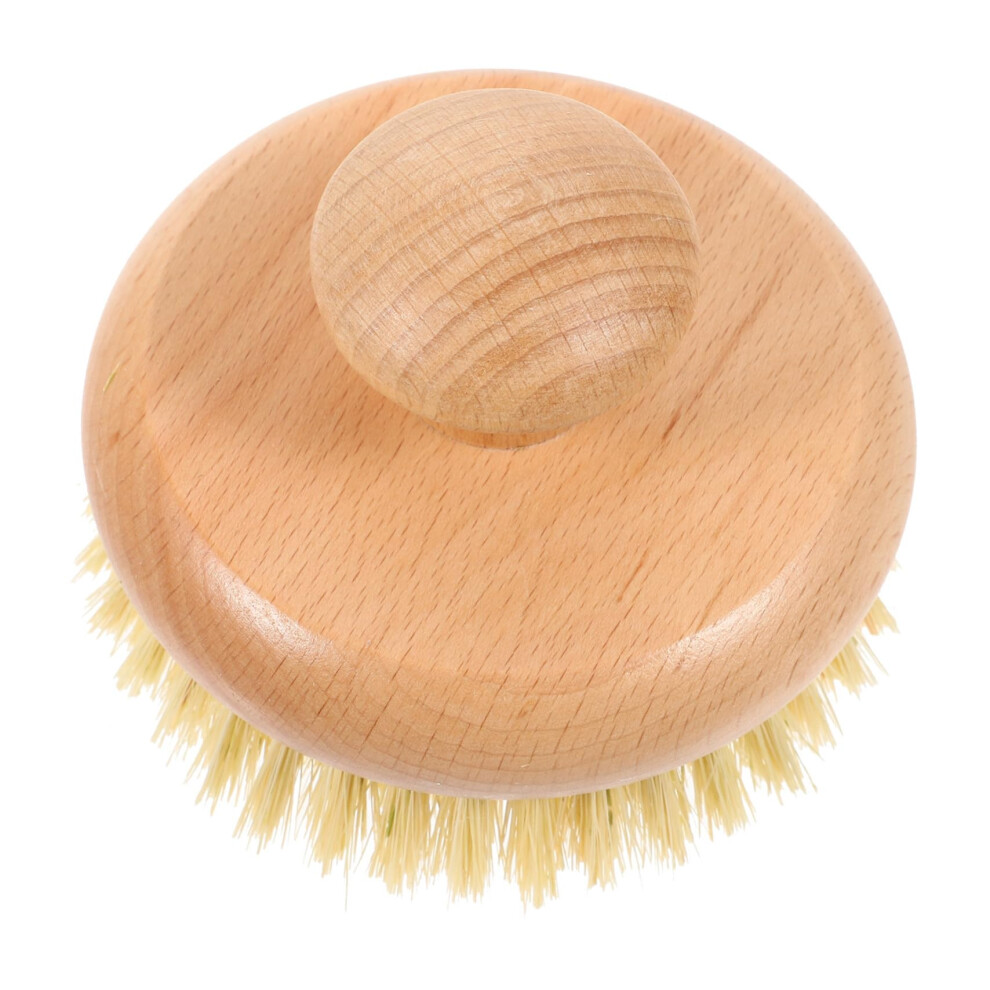 Body Brush with Long Handle for Shower, Natural Bristle Bath Brush, Back Scrubber Exfoliating