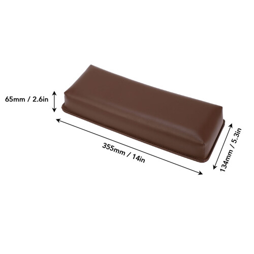 Reposabrazos para uñas de cuero PU con espuma viscoelástica rectangular negro 1