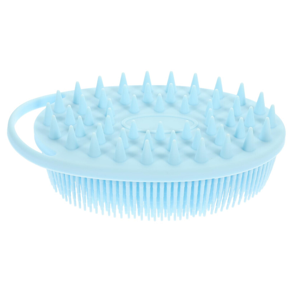 Silicone Shower Brush with Gentle Skin Exfoliation and Scalp Massage Care, Durable Bath Scrubber