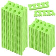 100 Pairs Disposable Foam Toe Separators for Pedicure and Nail Art – Comfortable Fit Green