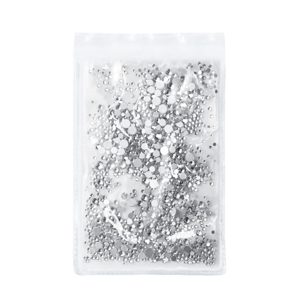 Nail Rhinestones 1440pcs Set Glitter Glass Nail Art Gems for DIY Manicure Decorations