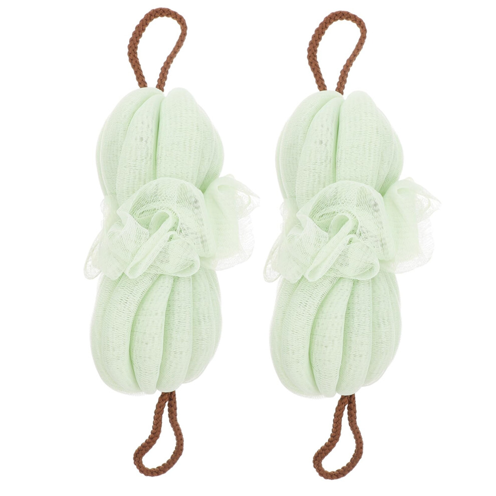 2pcs Large Bath Sponge and Exfoliating Shower Loofah for Body with Gentle Texture and Hanging Loop