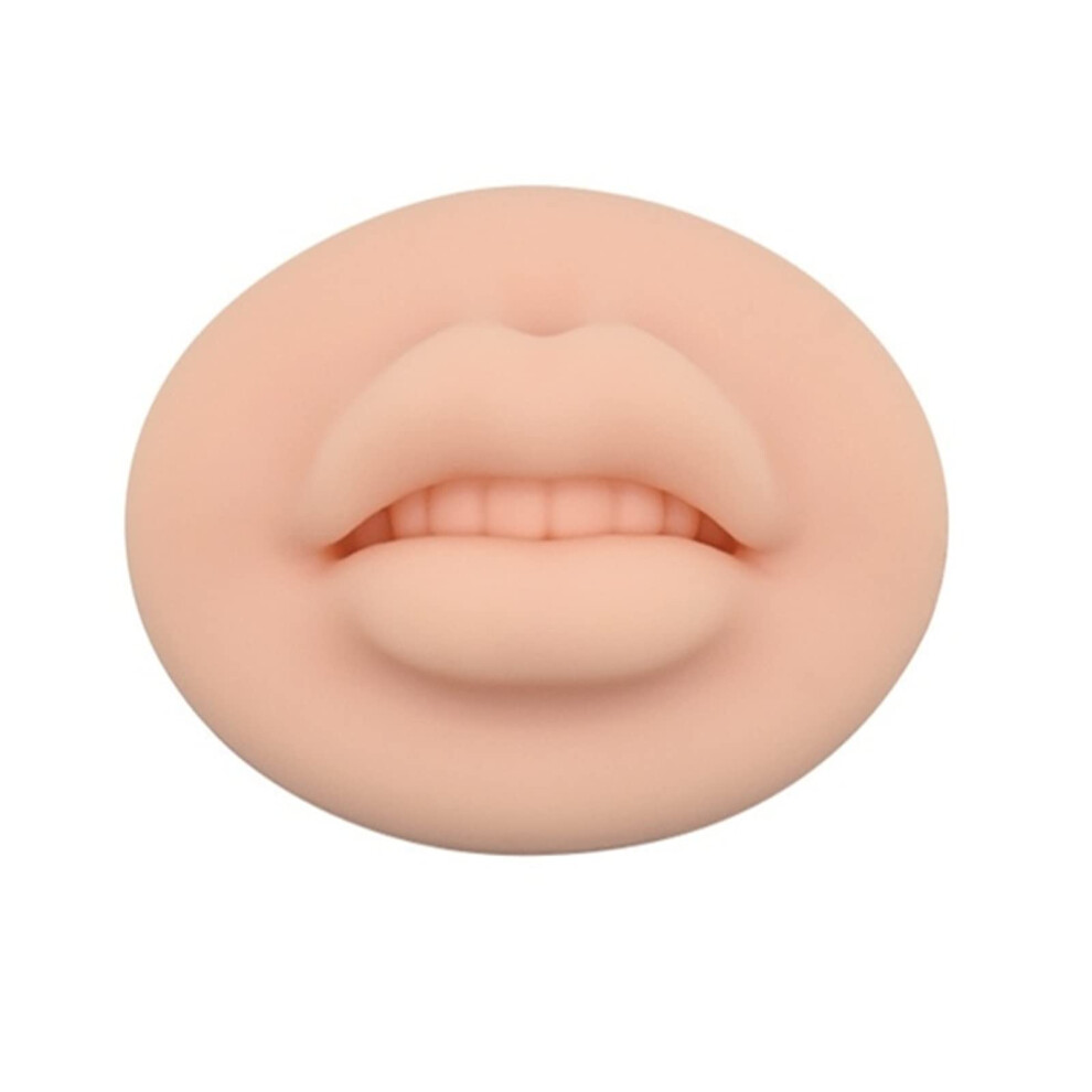 Permanent Makeup Silicone 5D Lip Practice Skin with Teeth for Realistic Cosmetic Tattoo Training