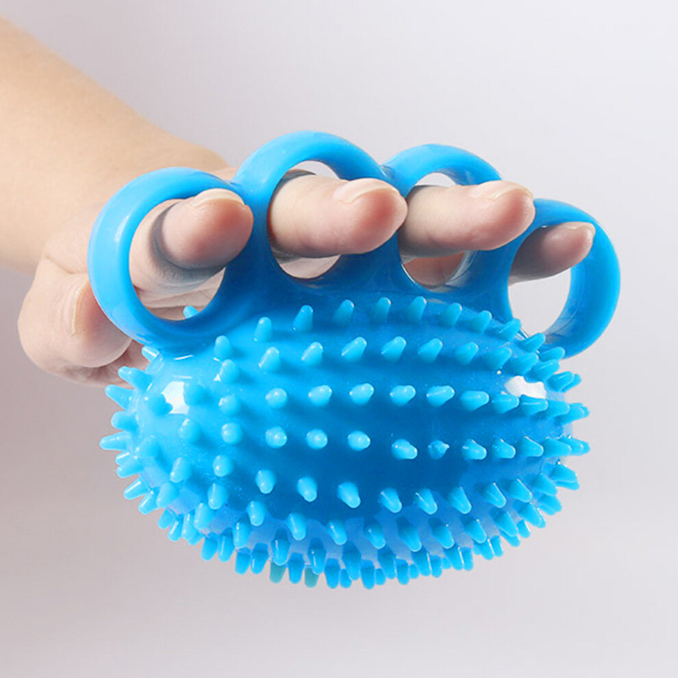 Blue Grip Ball 4 Finger Exerciser Hand Strengthener Tpr For All Ages
