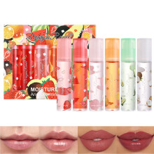 6Pcs Moisturizing Lip Oil Set for Plump Lips with Gloss Finish and Travel Size