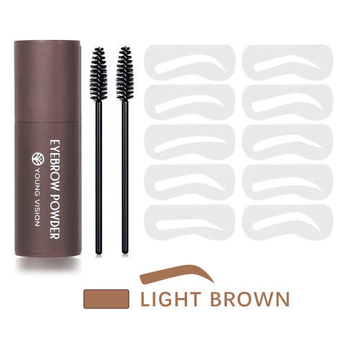 Eyebrow Stamp Stencil Kit for Natural Brows, One Step Brow Powder Makeup with Easy Blend Formula 1