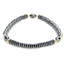 Halbedelstein-Fußkettchen mit natürlichem schwarzem Obsidian, Heilkristall, verstellbare Länge, Strand-Fußschmuck, Edelstein-Fußarmband,