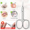 Cuticle Scissors Extra Fine Curved Blade with Precision Tip Professional Manicure Scissors Silver 4