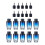 10 Pack 8ml Empty Lip Gloss Tubes with Wand, Transparent Gradient Blue Refillable Containers 3
