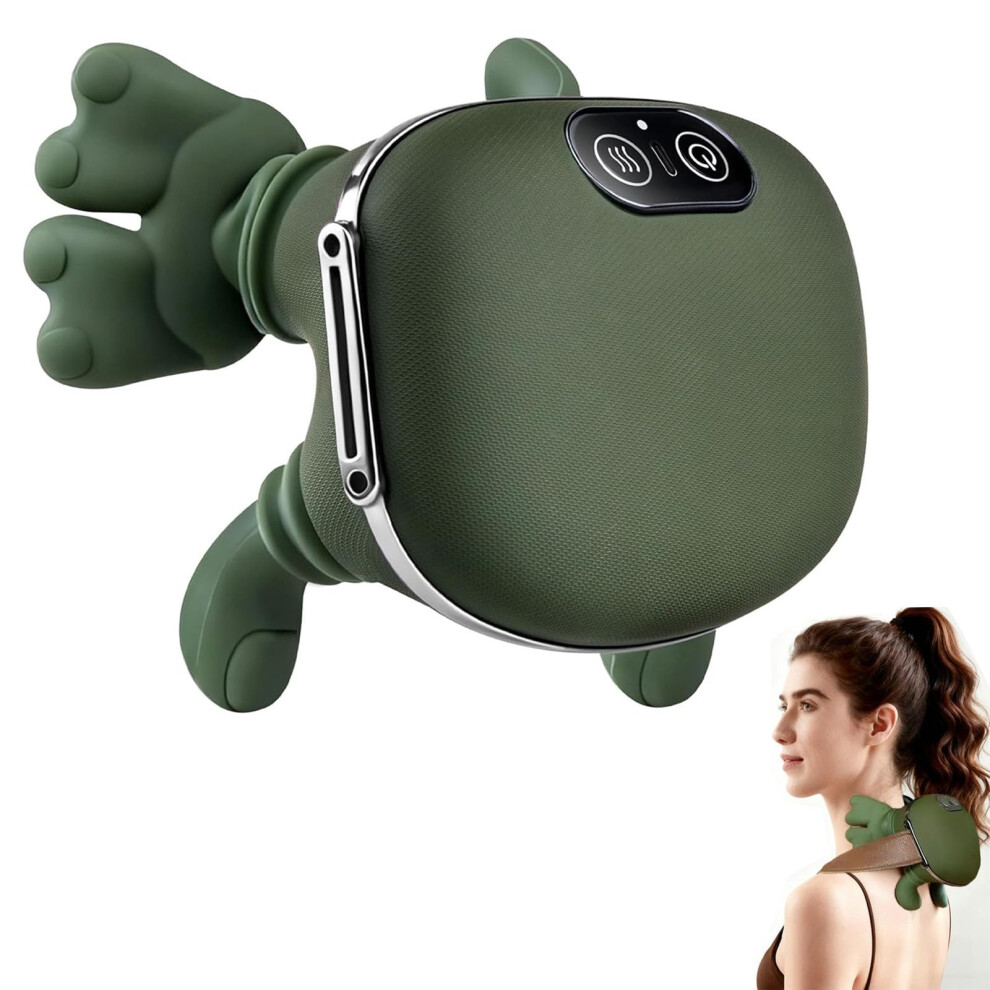 Cordless Heated Neck and Shoulder Massager with Bionic Hand Kneading and TwoLevel Heat Therapy