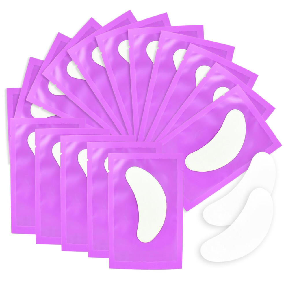 Purple 50 Pairs Under Eye Patches Gel Pads For Eyelash Extensions Lash Isolation