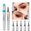 Microblading Eyebrow Pen 4 Fork Tip Waterproof Sweatproof Long Lasting Natural Look Reddish Brown 4