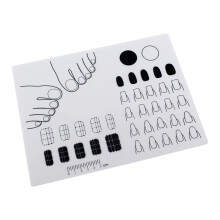Nail Art Stamping Mat Silicone Manicure Workspace Pad 28x21cm White Easy Clean Slip Resistant