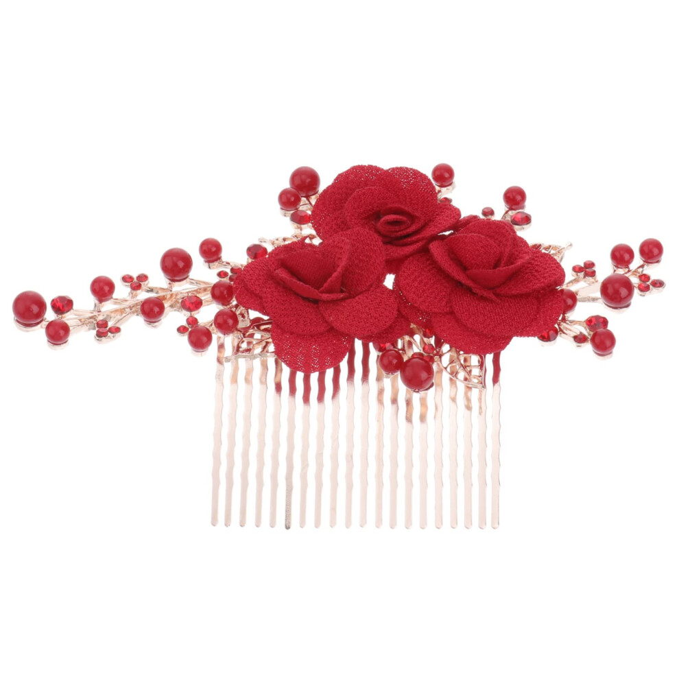 Unisex Bridal Hair Comb With Pearls And Crystals Elegant Vintage Rhinestone Wedding Hairpiece For Brides