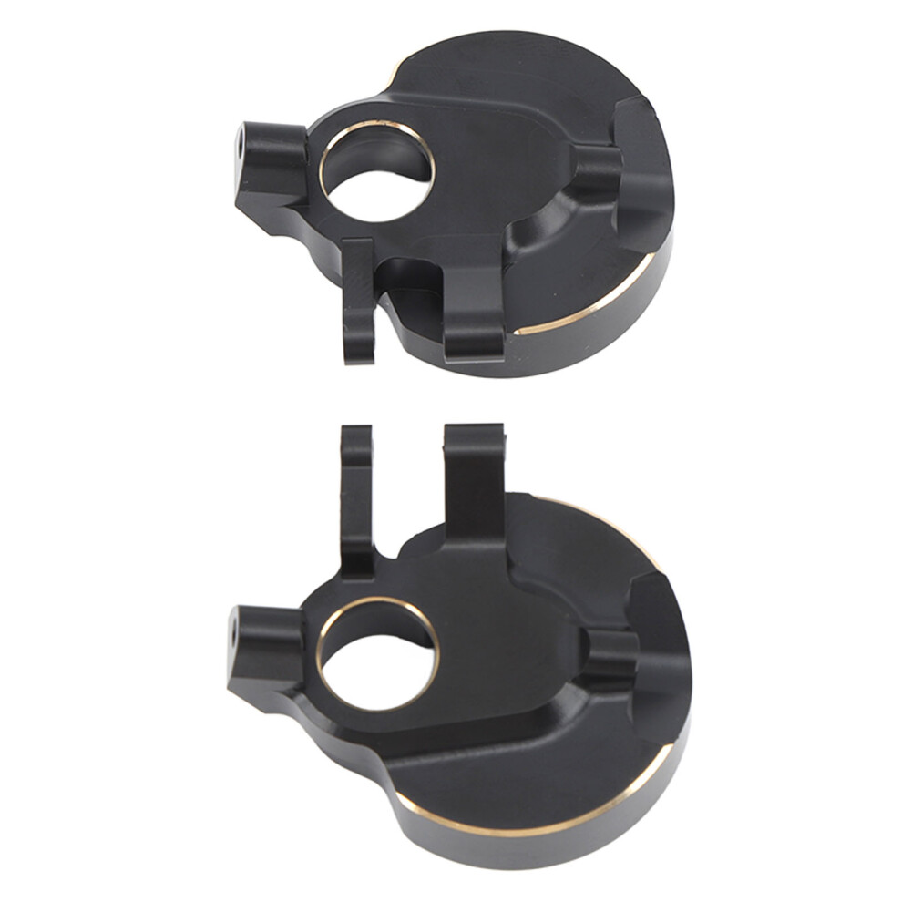 2Pcs Brass Front Steering Knuckles For 1/10 Rc Axial Capra Scx10 Iii, Black 4981388749520