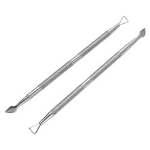 Cuticle Pusher and Gel Polish Remover Set, Stainless Steel DoubleEnded Nail Scraper Peeler Kit