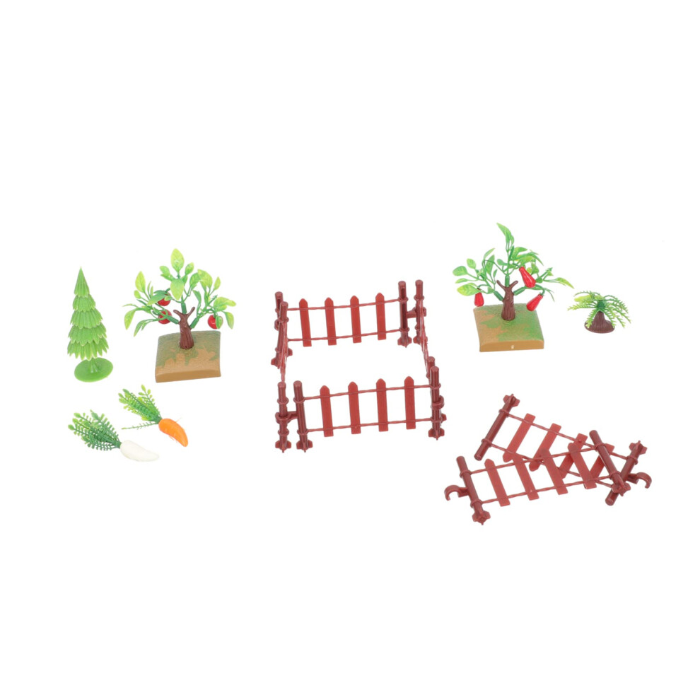Colorful Miniature Garden Fence For Fairy Landscapes, Durable Decorative Border With Farm Scene Accessories 9113335769298