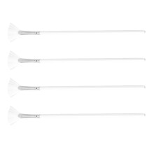 4pcs Facial Mask Brush Set with Soft Bristles and Long Handle for Precise Mud Mask Application