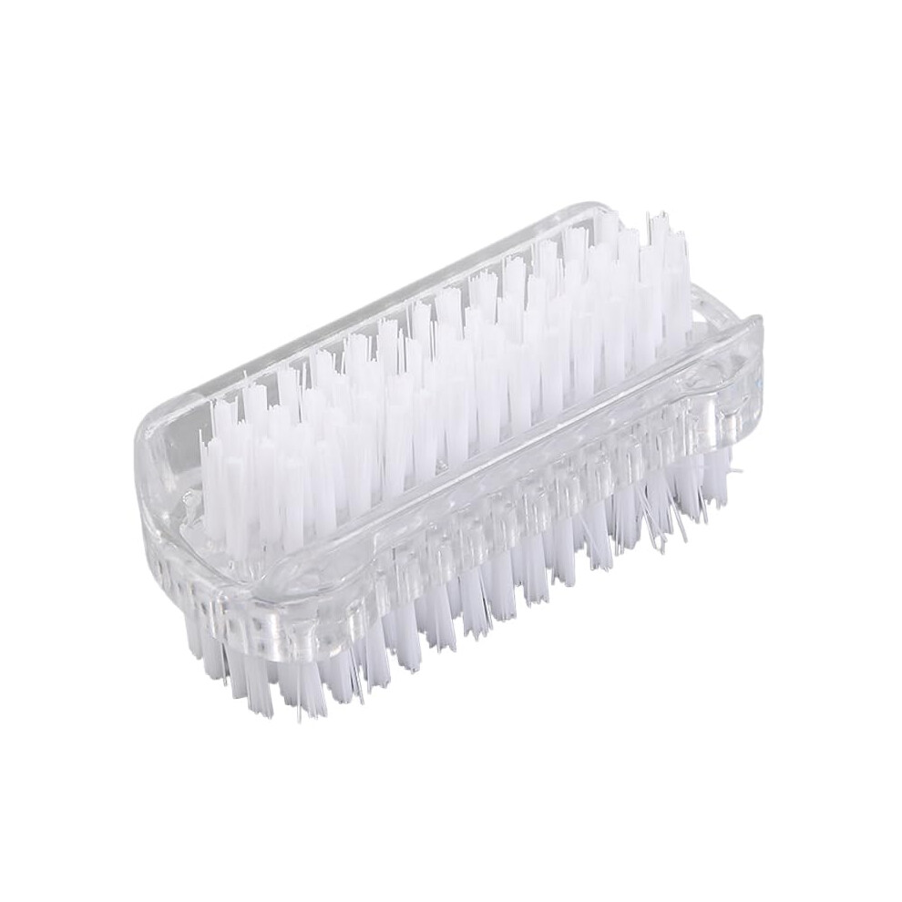 1/3/5Pcs DoubleSided Nail Cleaning Brush for Manicure Pedicure, Deep Crevice with Ergonomic Handle (Clear)