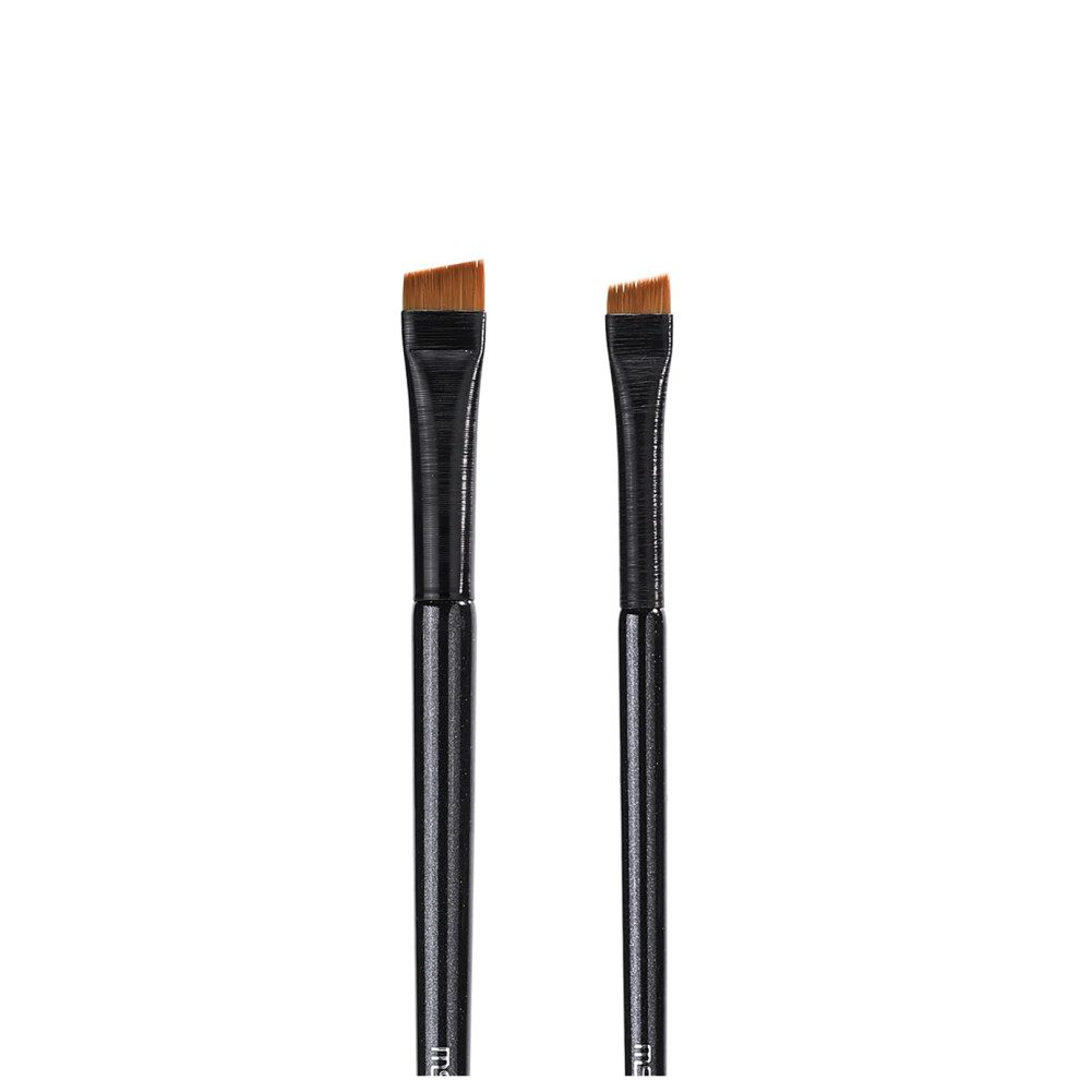 Ultra Thin Eyeliner Brush Set with Fine Angled Eyebrow Brush, Synthetic Bristles, 2pcs