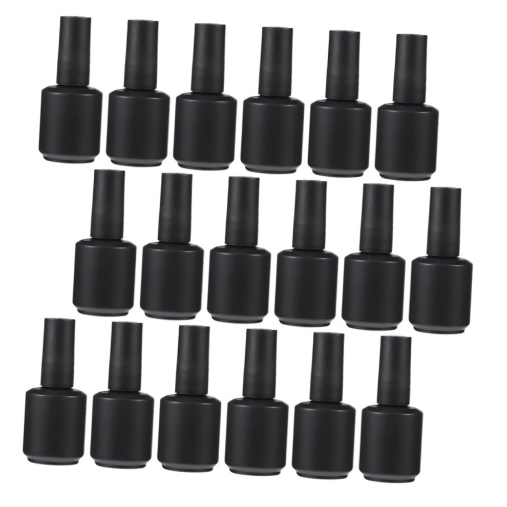 Black 15Ml Empty Nail Polish Bottles With Brush, Leakproof Screw Cap, Set Of 20 For Salon Or Travel