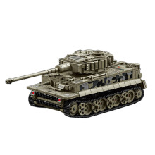 WW2 Tiger Tank Building Blocks Set 968 Pcs Military Model Kit with Soldiers Rotating Turret