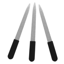 Stainless Steel Nail Files Set 3pcs for Natural and Acrylic Nails, Precise Edge Shaping