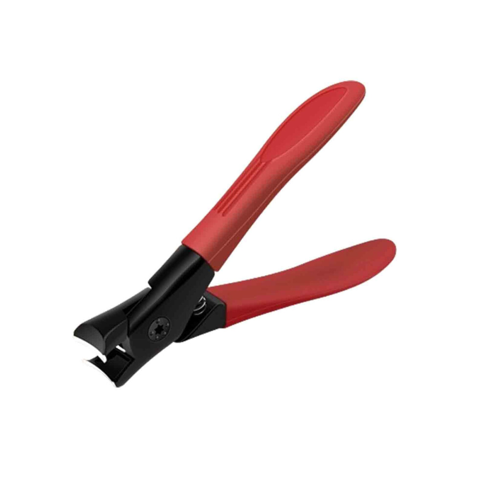 Red Nail Clippers For Thick Nails With Catcher, Heavy Duty Toenail Clippers, Ergonomic Nonslip Grip