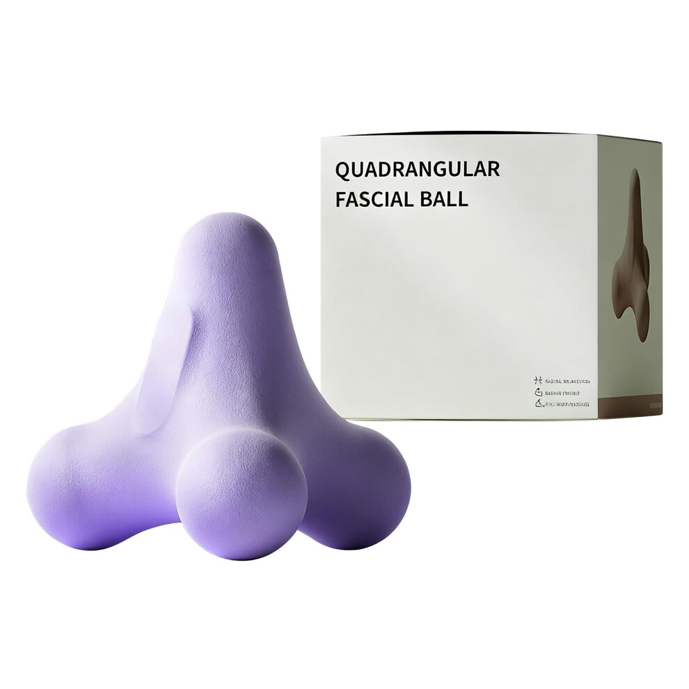 Purple Massage Ball Quadrangular Trigger Point Massager For Deep Tissue Muscle Relief Durable
