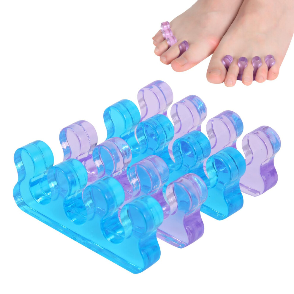 Gel Silicone Toe Separators for Women, Pedicure Toe Spacers for Nail Polish and Foot Relief (2 Pairs)