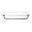 Glass Baking Dish 2L Clear Rectangular Tempered Oven Safe Casserole Pan Microwave Safe 1