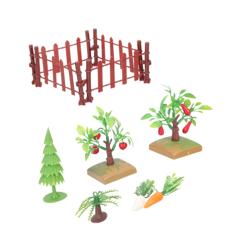 Miniature Garden Fence With Realistic Farmstyle Design, Durable Plastic Picket Fence For Mini Farm Decor 9070919034015