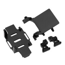 Aluminium RC-Hinterachsthüft- und Batteriehalterung für AXIAL 1/24 SCX24 Ford Bronco Schwarz