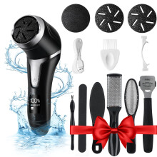 Electric Callus Remover for Feet Waterproof with Vacuum, Rechargeable Foot File LCD Display 3 Rollers