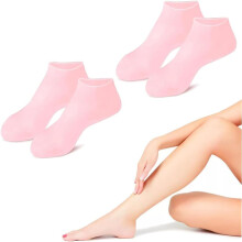 2PCS Silicone Foot Protectors, Waterproof Crack Resistant Covers for Callused Feet, Pink