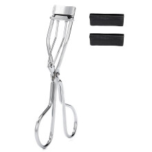 Mini Eyelash Curler for Women Natural Curl Effect Fits Most Eye Shapes with Silicone Pads Silver
