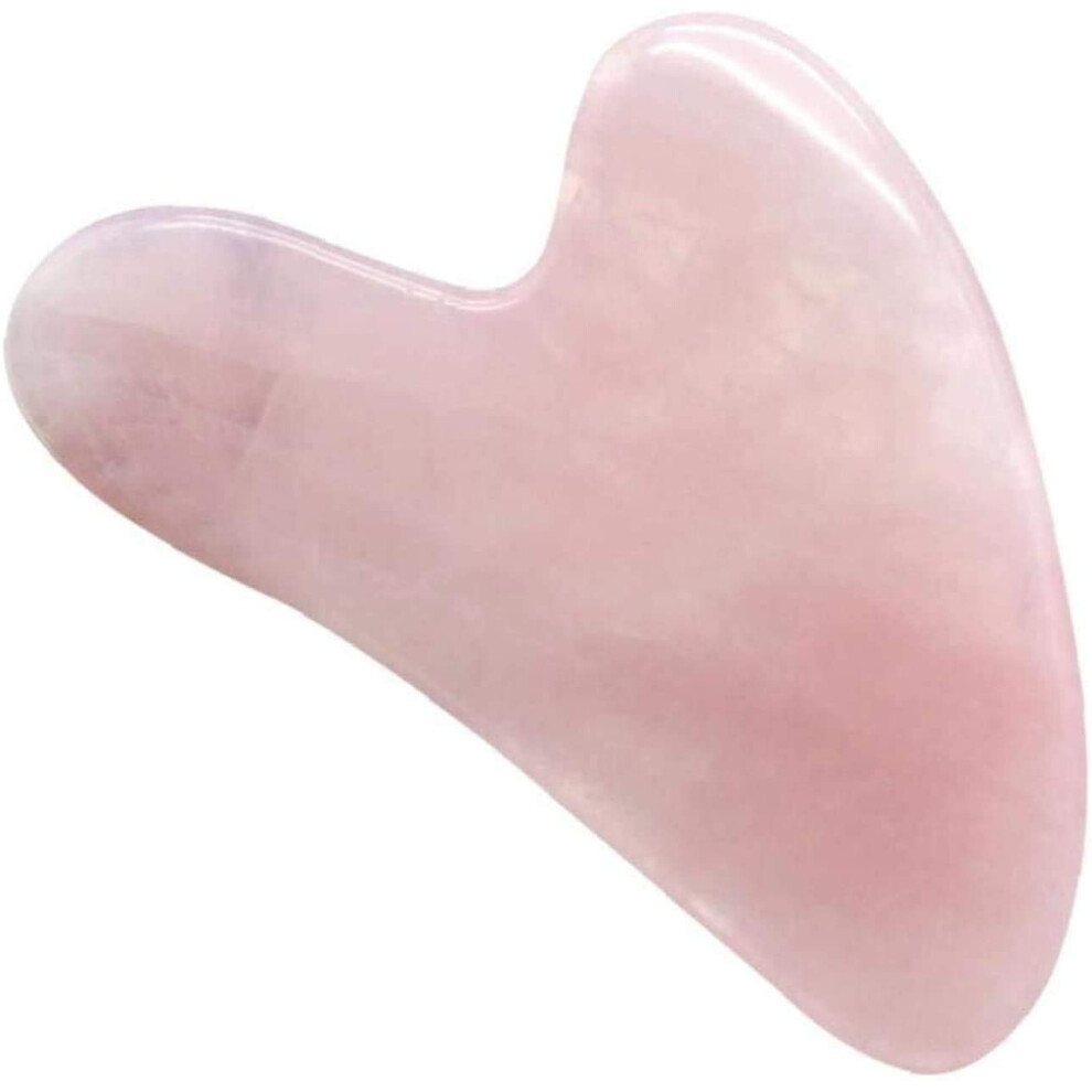 Rose Quartz Gua Sha Facial Tool for AntiAging Skin Therapy, Lifting Massage for Face and Neck