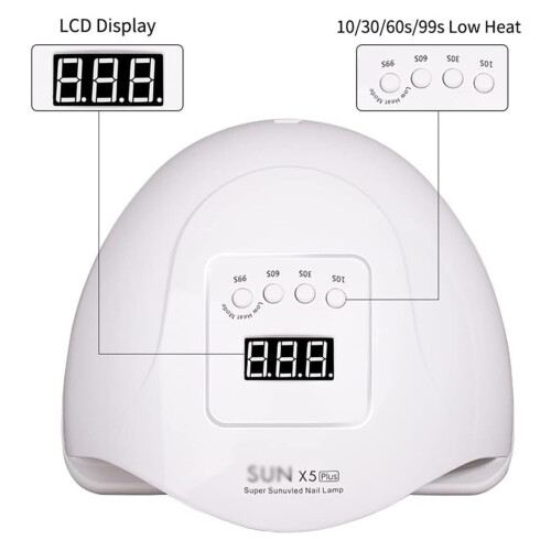 80W UV LED Nail Lamp for Gel Polish, Fast Curing with Smart Sensor and Multiple Timer Modes 1