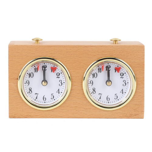 Schachuhr Analog Retro Kiefernholz Timer 1