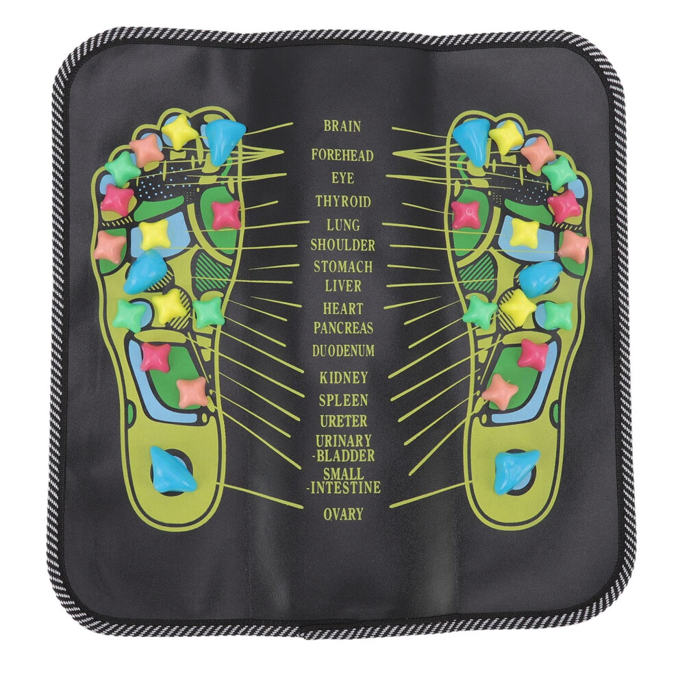 Foot Massage Mat with Reflexology Therapy and  Blocks, Foldable 35x35cm