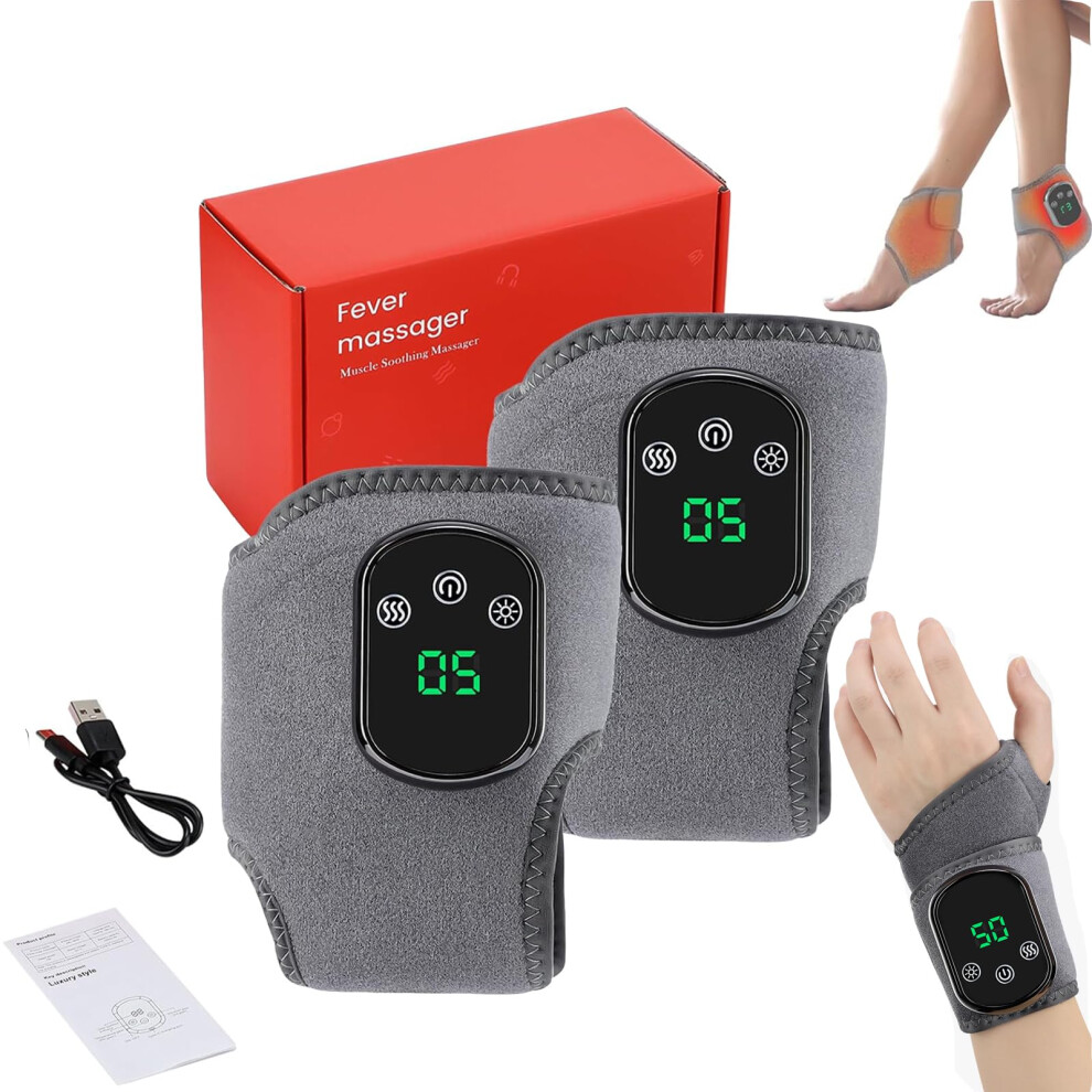 Foot Massager with Heat, Shiatsu Massage for Pain Relief and Circulation, Graphene Therapy, 2pcs