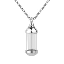 Hourglass Cremation Necklace for Ashes Stainless Steel Waterproof Memorial Keepsake Pendant