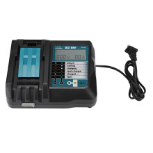 Chargeur de batterie à charge rapide pour batteries Makita 18 V Lithium-Ion, courant de sortie élevé avec optimisation de la durée de vie de la