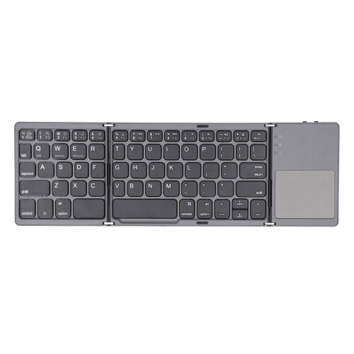 Sensitive Touchpad Portable Wireless Keyboard Stable Connection Rechargeable Full Size Foldable Bluetooth Keyboard For Ios Windows Android Ultra Slim 1