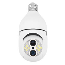 Smart Motion Detection Light Bulb Security Camera Outdoor WiFi Full HD 1080P Home Surveillance Camera Remote Viewing Two Way Audio Night Vision